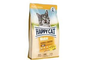 Корм для взрослых котов от комков шерсти Happy Cat Minkas Hairball Control с птицей 4 кг