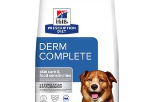 Корм Hill's Prescription Diet Canine Derm Complete сухой для собак всех пород при пищевой аллергии и атопическом дерм...