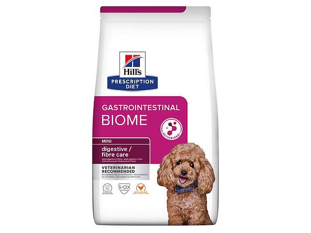 Корм Hill's Prescription Diet Canine Gastrointestinal Biome Mini Digestive Fibre Care сухой для собак мелких пород с...