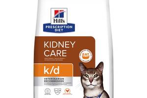 Корм Hill's Prescription Diet Feline K D сухой с курицей при заболеваниях почек у котов 1.5 кг