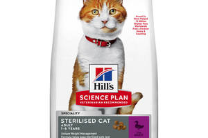 Корм Hill's Science Plan Feline Adult Sterilised Cat Duck сухой с уткой для стерилизованных котов 1.5 кг