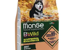 Корм Monge BWild Grain Free All Breeds Salmone сухой с лососем для взрослых собак всех пород 2.5 кг