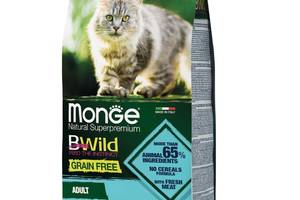 Корм Monge BWild Grain Free Cat Merluzzo сухой с треской для взрослых котов 1.5 кг