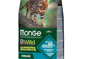Корм Monge BWild Grain Free Cat Sterilised Tonno сухой с тунцом для стерилизованных котов 10 кг