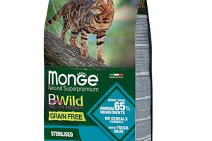 Корм Monge BWild Grain Free Cat Sterilised Tonno сухой с тунцом для стерилизованных котов 1.5 кг