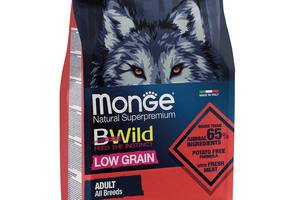 Корм Monge BWild Low Grain All Breeds Cervo cухой с олениной для взрослых собак всех пород 2.5 кг