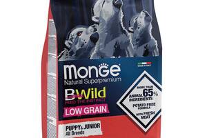 Корм Monge BWild Low Grain All Breeds Cervo Puppy and Junior сухой с олениной для щенят и юниоров всех пород 2.5 кг
