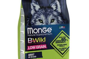 Корм Monge BWild Low Grain All Breeds Cinghiale сухой с мясом дикого кабана для взрослых собак всех пород 2.5 кг