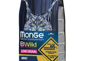 Корм Monge BWild Low Grain Cat Lepre сухой с зайчатиной для взрослых котов 10 кг