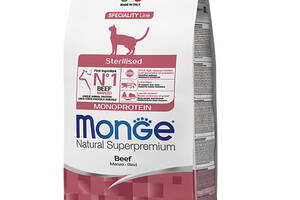 Корм Monge Cat Sterilised Manzo сухой с говядиной для стерилизованных котов 1.5 кг