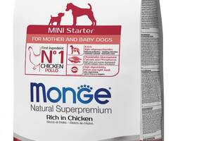Корм Monge Mini Starter for mother and baby сухой для щенят мелких пород 15 кг