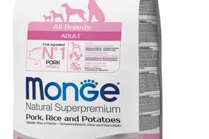 Корм Monge Monoprotein All breeds Adult Maiale сухой со свининой для взрослых собак всех пород 15 кг