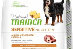 Корм Natural Trainer Dog Sensitive Adult Medium Maxi With Duck сухой с уткой для средних и крупных собак с чувствител...