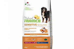 Корм Natural Trainer Dog Sensitive Adult Medium Maxi With Salmon сухой монопротеиновый с лососем для взрослых собак с...
