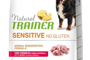Корм Natural Trainer Dog Sensitive No Gluten Adult Medium Maxi With Rabbit сухой монопротеиновый с кроликом для взрос...