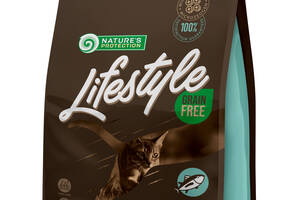 Корм Nature's Protection Lifestyle Grain Free White Fish Adult Cat сухой с белой рыбой для взрослых котов 1.5 кг