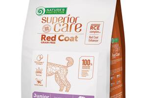 Корм Nature's Protection Superior Care Red Coat Grain Free Junior Mini Breeds сухой для юниоров с рыжим окрасом шерст...