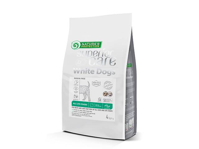 Корм Nature's Protection Superior Care White Dogs Grain Free Insect All Sizes and Life Stages сухой беззерновой для с...