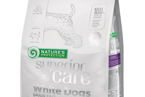 Корм Nature's Protection Superior Care White Dogs Grain Free Junior All Breeds сухой для щенят с белым окрасом шерсти...