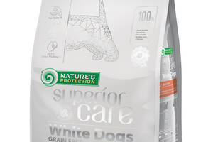 Корм Nature's Protection Superior Care White dogs Grain Free Salmon Adult Small and Mini Breeds сухой с лососем для с...