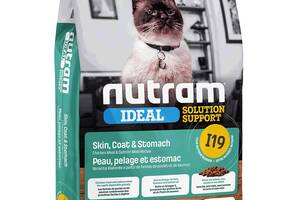 Корм Nutram I19 Ideal Solution Support Sensitive Skin Coat Stomach Cat сухой для взрослых котов с чувствительным пище...