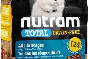 Корм Nutram T24 Total Grain-Free Salmon Trout Cat сухой с лососем и форелью для котов 1.13 кг