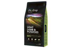 Корм Profine Dog Light Lamb Potatoes сухой с ягненком для взрослых собак с избыточным весом 15 кг