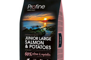 Корм Profine Junior Large Breed Salmon Potatoes сухой с лососем для щенят и юниоров крупных пород 15 кг