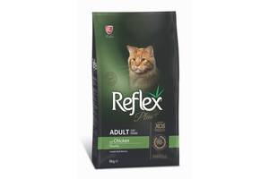 Корм Reflex Plus Cat Adult Chicken сухой с курицей для взрослых котов 8 кг