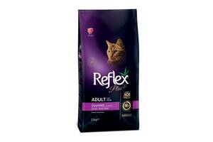 Корм Reflex Plus Cat Adult Gourmet Chicken сухой с курицей для взрослых котов 15 кг