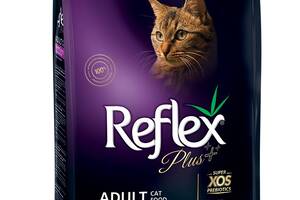 Корм Reflex Plus Cat Adult Gourmet Chicken сухой с курицей для взрослых котов 15 кг