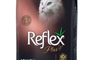 Корм Reflex Plus Cat Adult Hairball Indoor Salmon сухой для вывода шерсти 15 кг