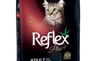 Корм Reflex Plus Cat Adult Lamb Rice сухой с ягненком для взрослых котов 15 кг