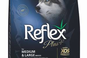 Корм Reflex Plus Dog Adult Medium Large Breeds Salmon сухой с лососем для взрослых собак средних и крупных пород 3 кг