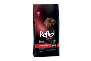 Корм Reflex Plus Junior Medium Large Breeds Lamb Rice сухой с ягненком для щенят средних и крупных пород 15 кг