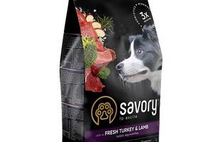 Корм Savory Adult Small Breed Fresh Turkey Lamb сухой с индейкой и ягненком для собак мелких пород 3 кг