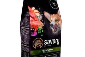 Корм Savory All Breed Sterilised rich in Fresh Turkey сухой с индейкой для стерилизованных собак 12 кг