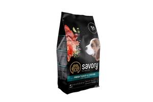 Корм Savory Junior Large Breed Fresh Turkey Chicken сухой с индейкой и курицей для щенков и юниоров крупных пород 3 кг