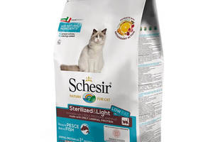 Корм Schesir Cat Sterilized Light сухой монопротеиновый с рыбой для кастрированных котов или котов склонных к полноте...