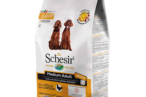 Корм Schesir Dog Medium Adult Chicken сухой с курицей для собак средних пород 12 кг