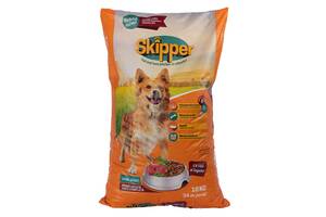 Корм Skipper сухой с говядиной и овощами для взрослых собак 10 кг