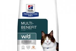 Корм сухой для лечения сахарного диабета у котов Hill's Prescription Diet Feline W/D 1.5 кг (052742919102)