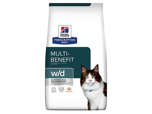 Корм сухой для лечения сахарного диабета у котов Hill's Prescription Diet Feline W/D 1.5 кг (052742919102)