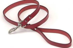 Кожаный поводок для собак Coastal Circle-T 2 х 120 см Красный (76484115011)