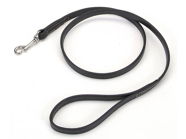 Кожаный Поводок для собак Coastal Circle-T 2смx12м черный (76484115004)