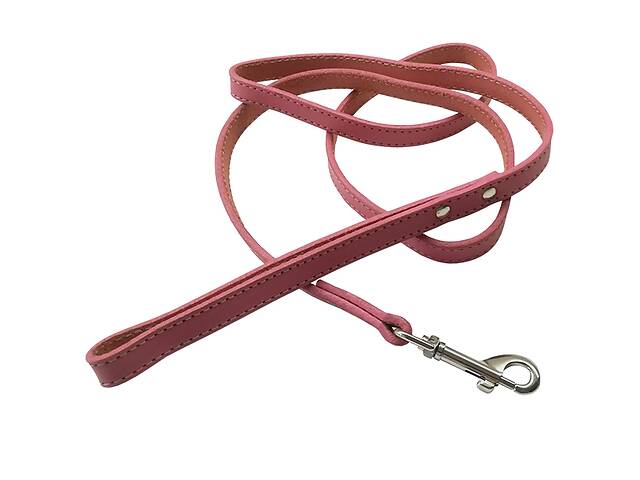 Кожаный поводок для собак Coastal TOO Perimeter Stitch 1,6 см х 1,5 м Розовый (76484761522)