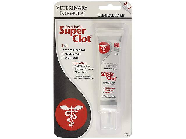 Кровоостанавливающий обезболивающий дезинфицирующий гель для обработки ран Veterinary Formula Clinical Care Super Clo...