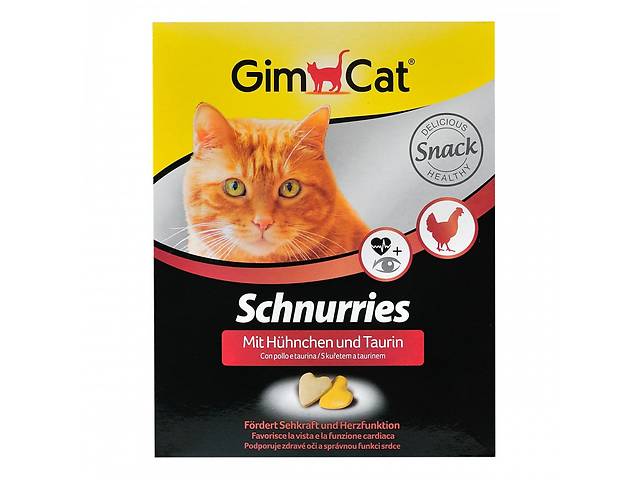 Лакомство GimCat Schnurries с курицей и таурином 420 гр