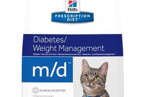 Лечебный корм для кошек при сахарном диабете ожирении Hill's Prescription Diet Feline m/d с курицей 1.5 кг (052742868...