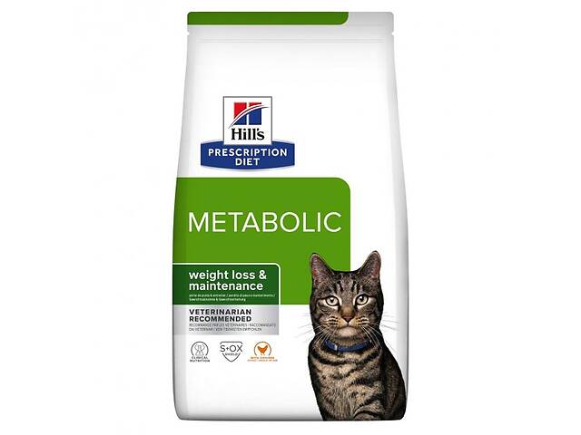 Лечебный корм Hill's Prescription Diet Metabolic для кошек при ожирении и лишнем весе 3 кг (052742042633)